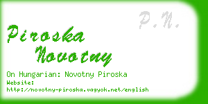 piroska novotny business card